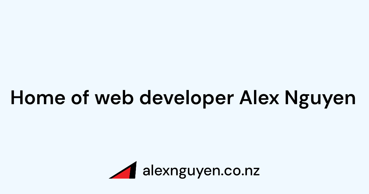 Alex Nguyen - Web Developer